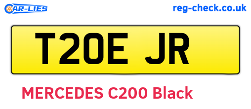 T20EJR are the vehicle registration plates.