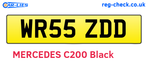 WR55ZDD are the vehicle registration plates.