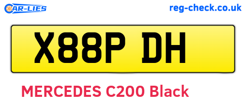 X88PDH are the vehicle registration plates.