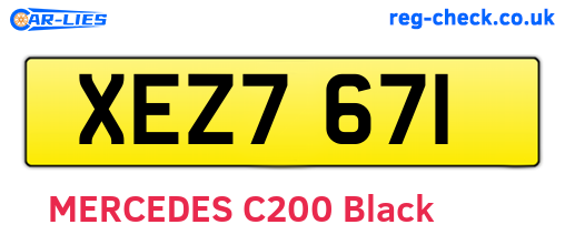 XEZ7671 are the vehicle registration plates.