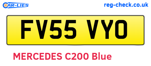 FV55VYO are the vehicle registration plates.