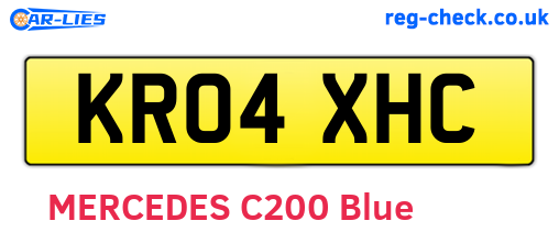 KR04XHC are the vehicle registration plates.