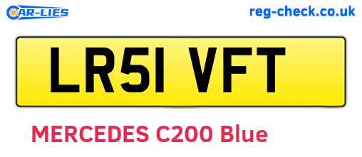 LR51VFT are the vehicle registration plates.