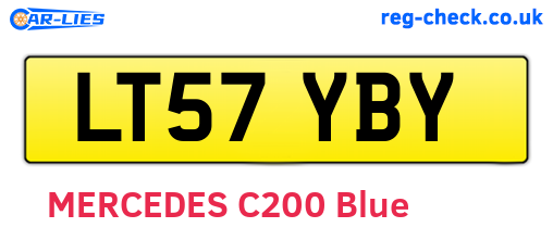 LT57YBY are the vehicle registration plates.
