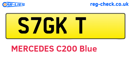 S7GKT are the vehicle registration plates.