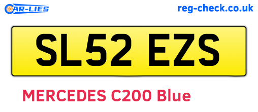 SL52EZS are the vehicle registration plates.