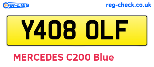 Y408OLF are the vehicle registration plates.