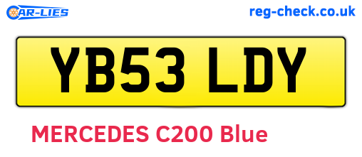 YB53LDY are the vehicle registration plates.