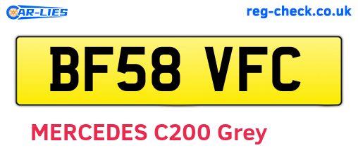 BF58VFC are the vehicle registration plates.
