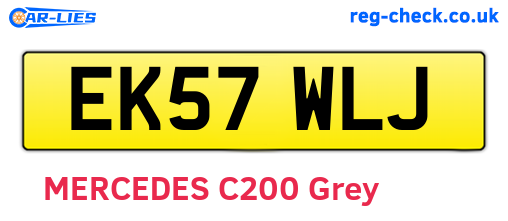 EK57WLJ are the vehicle registration plates.