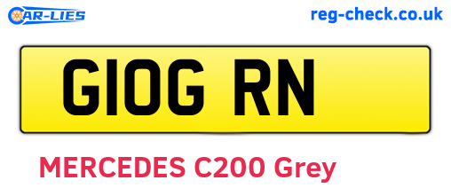 G10GRN are the vehicle registration plates.