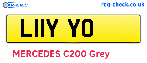 L11YYO are the vehicle registration plates.