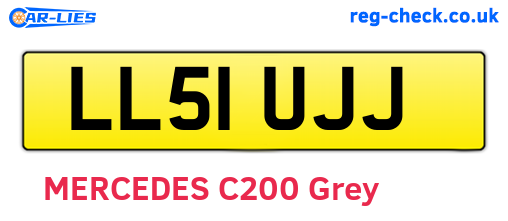 LL51UJJ are the vehicle registration plates.