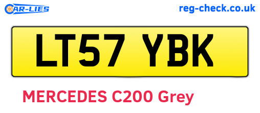 LT57YBK are the vehicle registration plates.