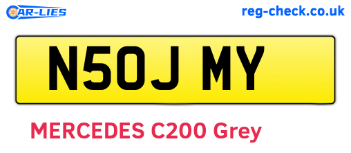 N50JMY are the vehicle registration plates.
