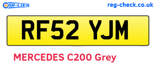 RF52YJM are the vehicle registration plates.