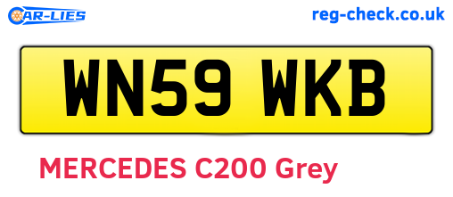WN59WKB are the vehicle registration plates.