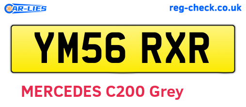 YM56RXR are the vehicle registration plates.