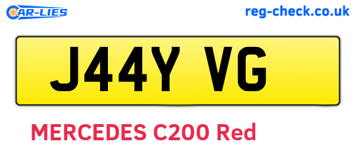 J44YVG are the vehicle registration plates.