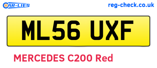 ML56UXF are the vehicle registration plates.