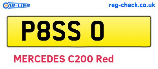 P8SSO are the vehicle registration plates.