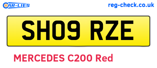 SH09RZE are the vehicle registration plates.