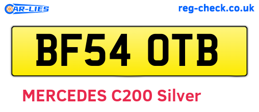 BF54OTB are the vehicle registration plates.