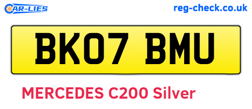 BK07BMU are the vehicle registration plates.