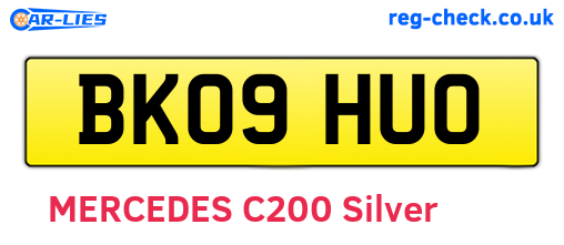 BK09HUO are the vehicle registration plates.