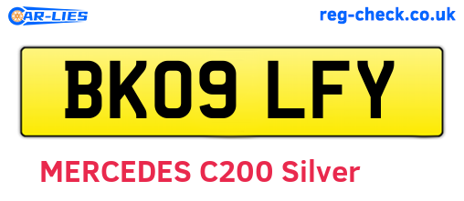 BK09LFY are the vehicle registration plates.