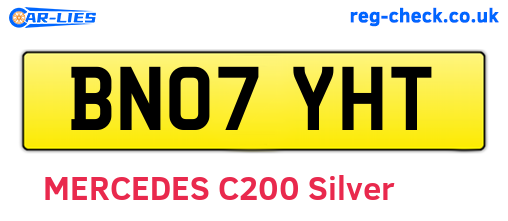 BN07YHT are the vehicle registration plates.