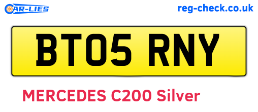 BT05RNY are the vehicle registration plates.