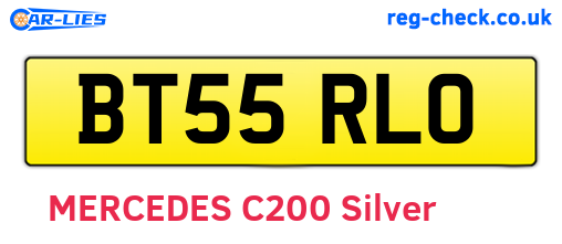 BT55RLO are the vehicle registration plates.