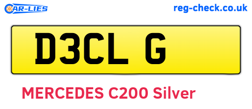 D3CLG are the vehicle registration plates.