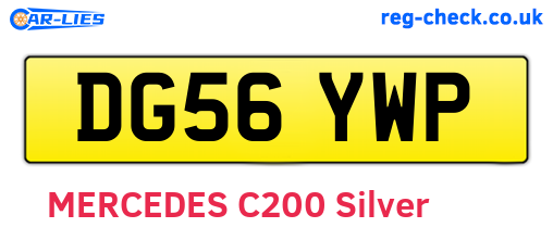 DG56YWP are the vehicle registration plates.