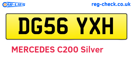 DG56YXH are the vehicle registration plates.