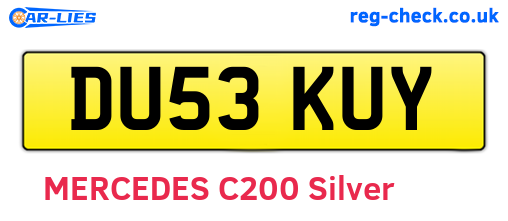 DU53KUY are the vehicle registration plates.