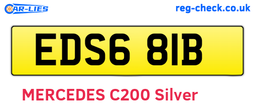 EDS681B are the vehicle registration plates.