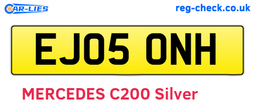 EJ05ONH are the vehicle registration plates.