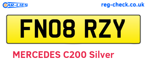 FN08RZY are the vehicle registration plates.