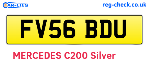 FV56BDU are the vehicle registration plates.