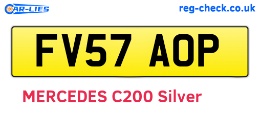 FV57AOP are the vehicle registration plates.