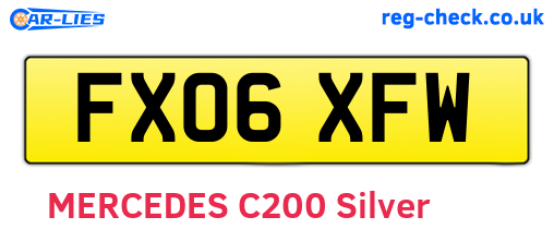 FX06XFW are the vehicle registration plates.