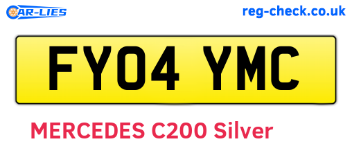 FY04YMC are the vehicle registration plates.
