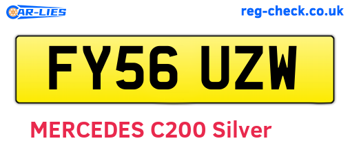 FY56UZW are the vehicle registration plates.