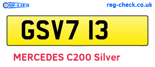 GSV713 are the vehicle registration plates.