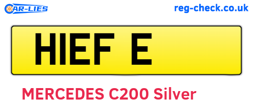 H1EFE are the vehicle registration plates.