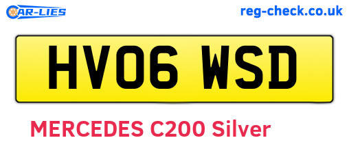 HV06WSD are the vehicle registration plates.