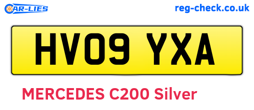 HV09YXA are the vehicle registration plates.