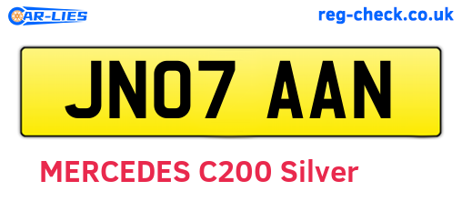JN07AAN are the vehicle registration plates.